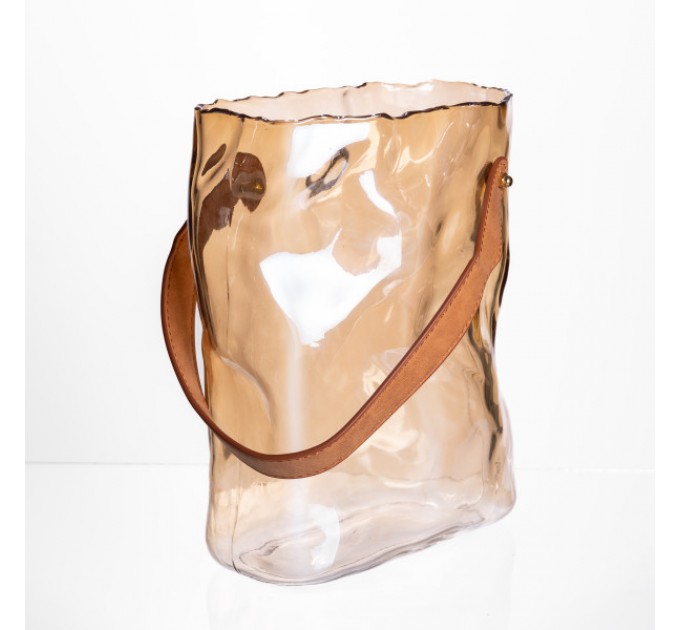 Ваза для квітів та декору Сумочка 2,8 л, карамель
