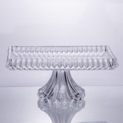 Фруктовниця на ніжці із товстого скла 28.5*15*13 см прямокутна