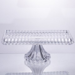 Фруктовниця на ніжці із товстого скла 33*17*13.5 см прямокутна