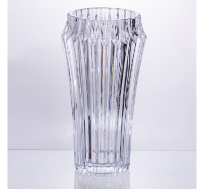 Ваза для квітів із товстого скла 28.5 см декоративна