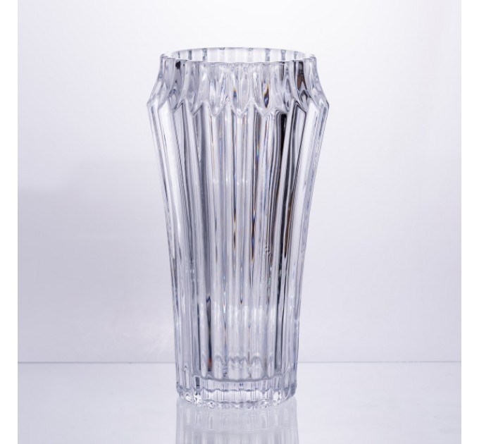Ваза для квітів із товстого скла 28.5 см декоративна