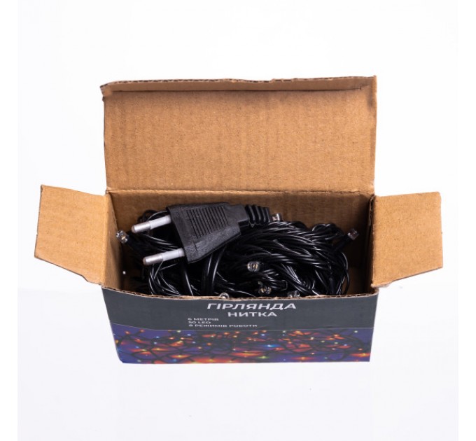 Гирлянда Нить 50 LED 6 м черный, желтый