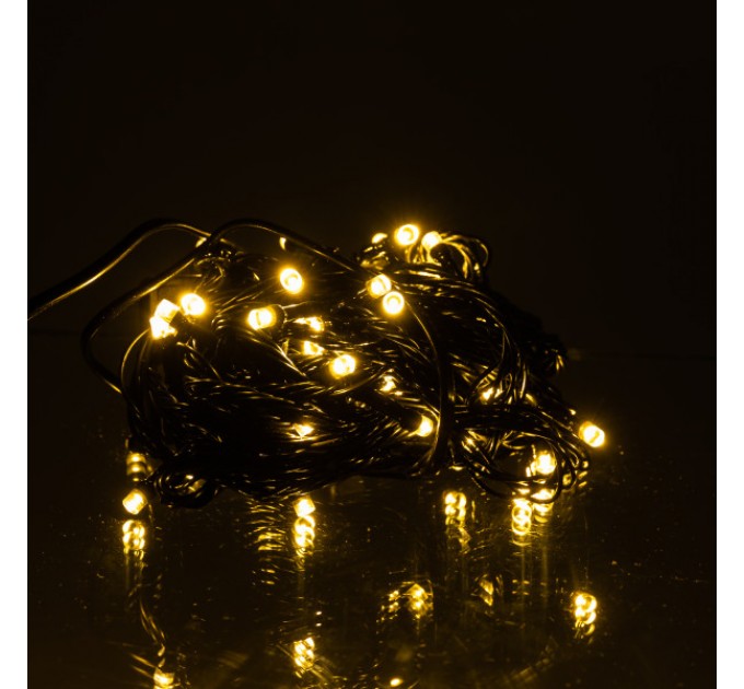 Гирлянда Нить 50 LED 6 м черный, желтый