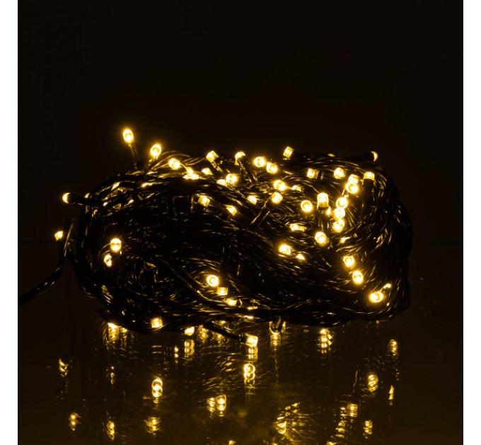 Гирлянда Нить 160 LED 16 м черный, желтый