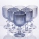 Набір келихів для вина 6 штук по 300 мл рельєфних, блакитний
