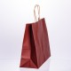 Подарунковий пакет 31*12*25 см крафтовий 12 штук в упаковці, червоний