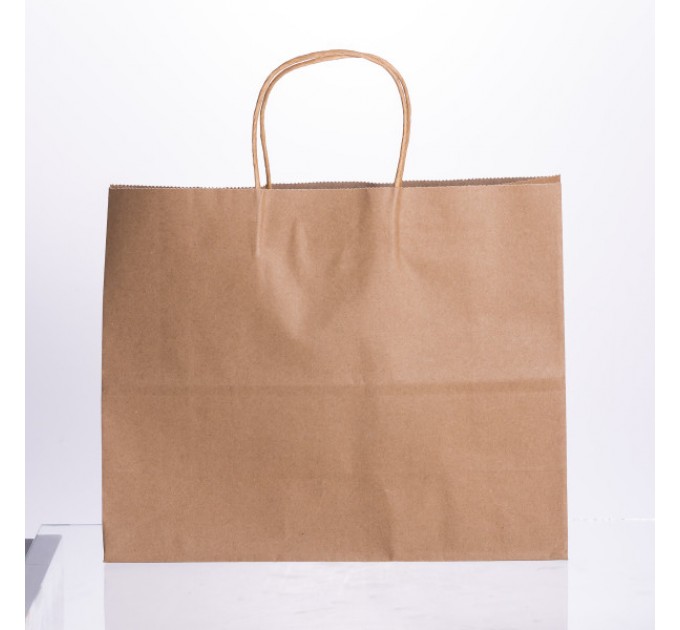 Подарунковий пакет 31*12*25 см крафтовий 12 штук в упаковці, бежевий Подарунковий пакет 31*12*25 см крафтовий 12 штук в упаковці, бежевий