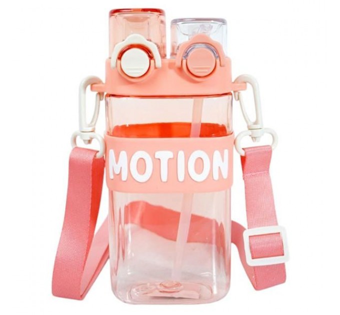 Пляшка для води MOTION 550 мл з подвійним відкриванням, рожевий