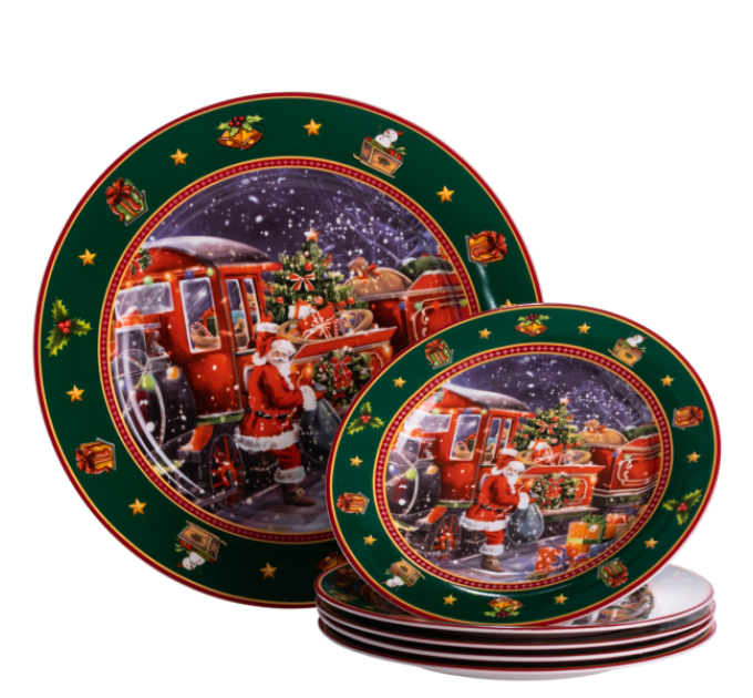 Набір тарілок Santa порцелянових 7 штук 26,5/19 см