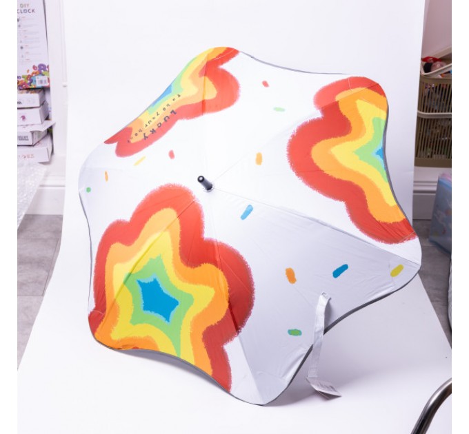 Детский зонт-трость механический 90 см, белый