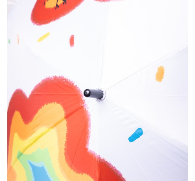 Детский зонт-трость механический 90 см, белый