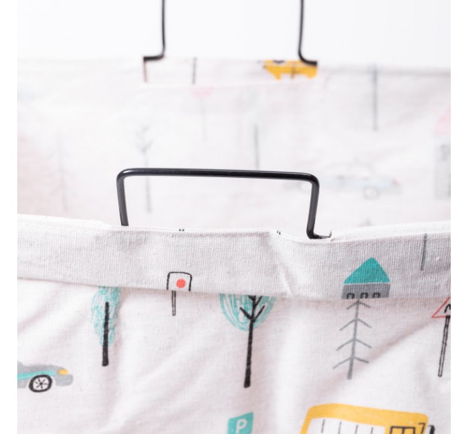 Кошик для білизни текстильний 36*30*55 см з металевим каркасом