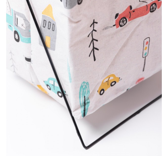 Кошик для білизни текстильний 36*30*55 см з металевим каркасом