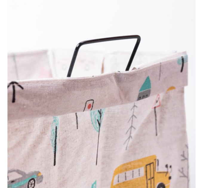 Кошик для білизни текстильний 36*30*55 см з металевим каркасом