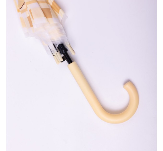 Дитяча парасоля-тростина напівавтомат складна 94 см, бежевий