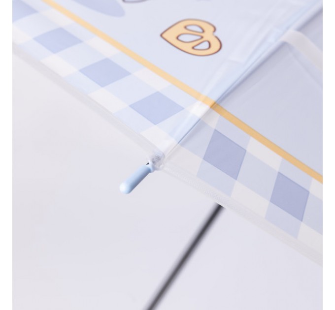 Дитяча парасоля-тростина напівавтомат складна 94 см, блакитний