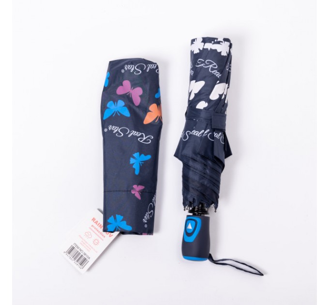 Парасоля напівавтомат складна 97 см, синій