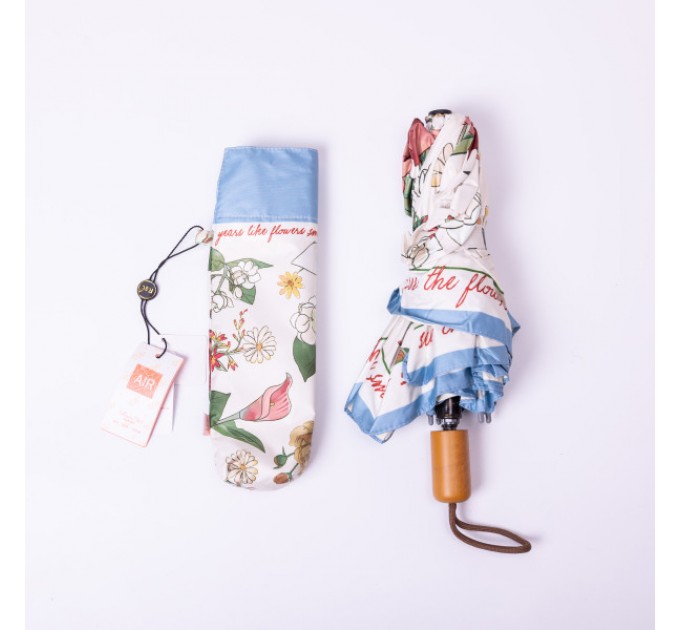 Зонтик механический складной 99 см, синий