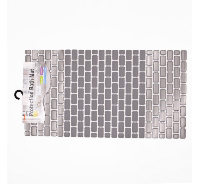Килимок для душового піддону на присосках 73*40 см, сірий