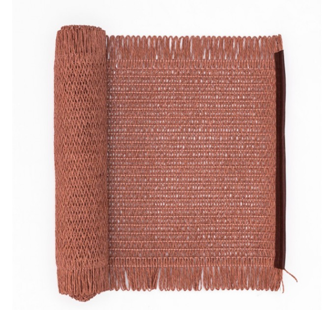 Доріжка раннер для сервірування столу Fringe 120*30 см, запорошена троянда