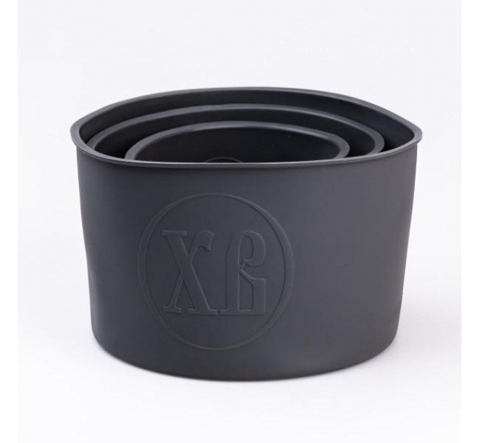 Набір форм для випікання пасок 14,5/12/9,5 см силіконових, сірий