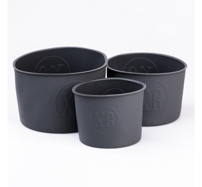 Набір форм для випікання пасок 14,5/12/9,5 см силіконових, сірий