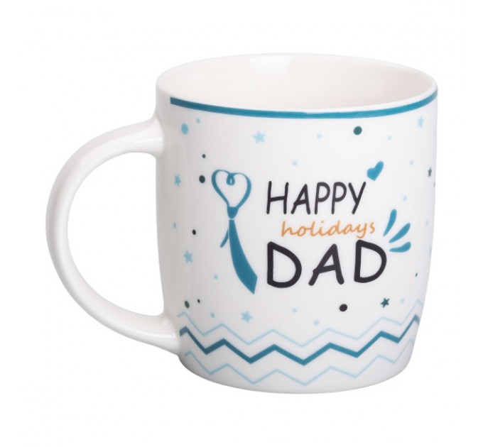 Чашка керамічна 450 мл, happy holidays dad