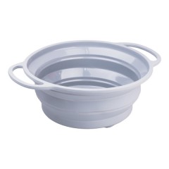 Друшляк силіконовий складаний об'ємом 2.6 літри, сірий