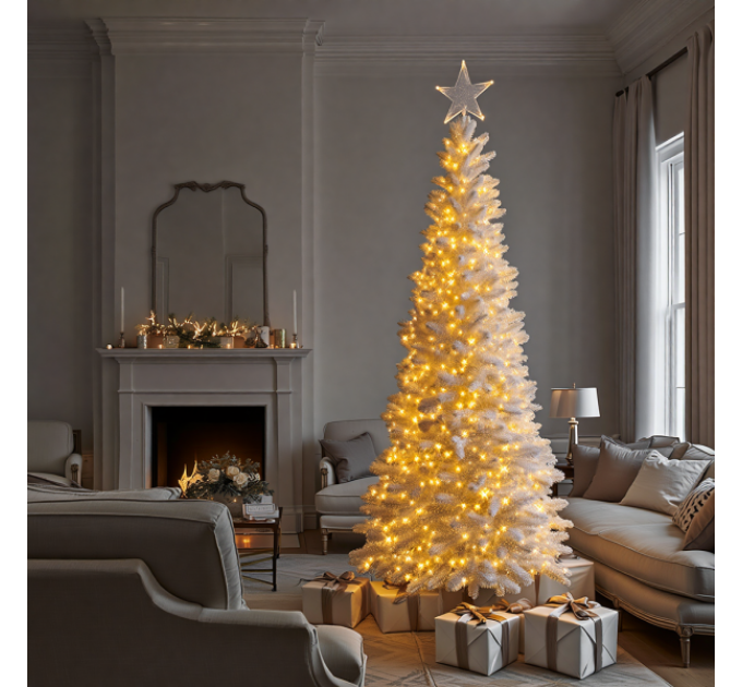 Гирлянда Нитка вулична 1000 LED 100 м біла, жовтий