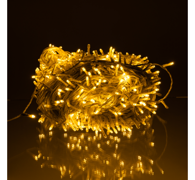 Гирлянда Нитка вулична 1000 LED 100 м біла, жовтий