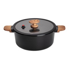 Каструля алюмінієва MGC із антипригарним покриттям 6.9 л, чорний