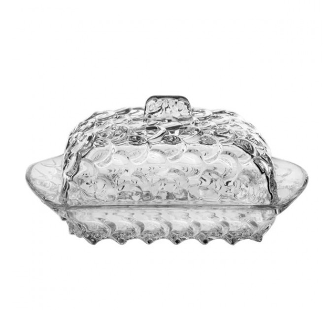 Масленка стеклянная с крышкой 17х10,5х8 см