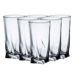 Набір склянок із товстого скла Quadro 6 штук по 400 мл