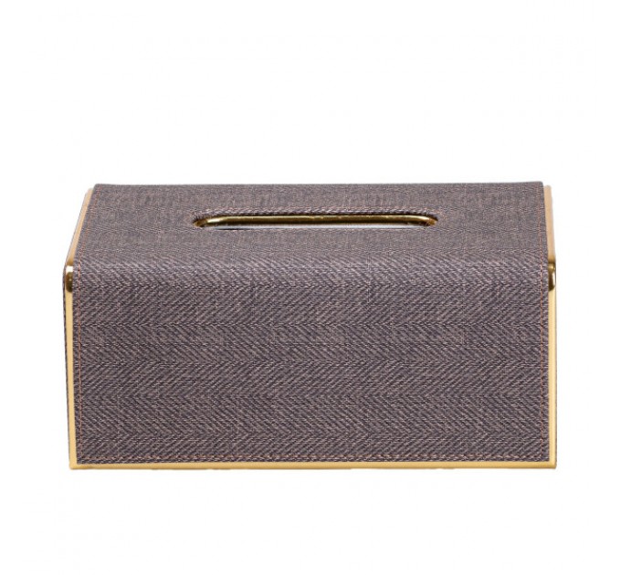 Серветниця текстильна 21х13,5х9 см, коричневий