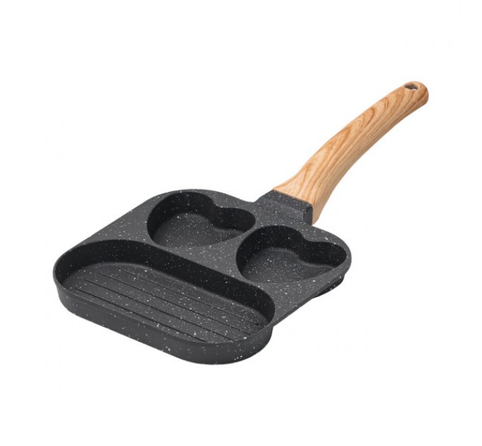 Сковорода для сніданку алюмінієва 18,3*18*2 см, сірий