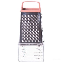 Терка четырехсторонняя с пластиковым контейнером 8.5*6*21 см