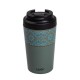 Термочашка Вишиванка 380 мл з кришкою на защіпці, сіро-зелений