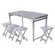 Набор мебели для пикника усиленный стол и 4 стула 120*70*75/65/55 см серый