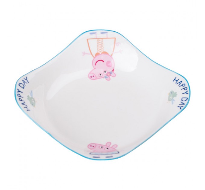Дитяча тарілка Happy day порцелянова 350 мл, блакитний
