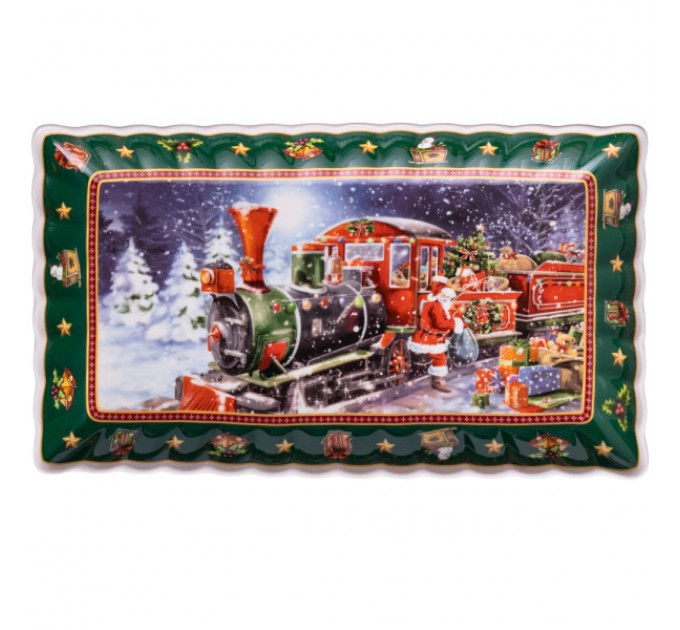 Блюдо сервировочное Santa фарфоровое 30,5*17,5*2,5 см Блюдо сервировочное Santa фарфоровое 30,5*17,5*2,5 см