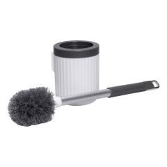 Йоржик для унітазу з підставкою, сірий