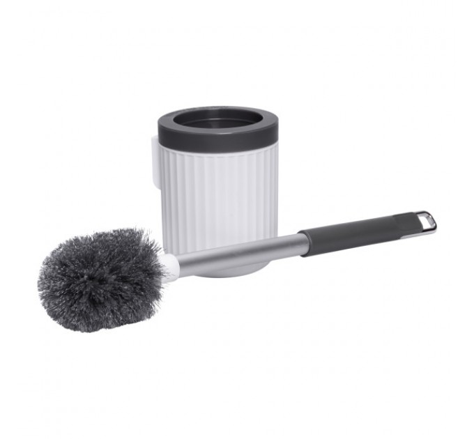 Йоржик для унітазу з підставкою, сірий