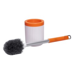 Йоржик для унітазу з підставкою, помаранчевий