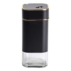 Баночка для спецій скляна 120 мл з пластиковою кришкою, чорний Баночка для спецій скляна 120 мл з пластиковою кришкою, чорний