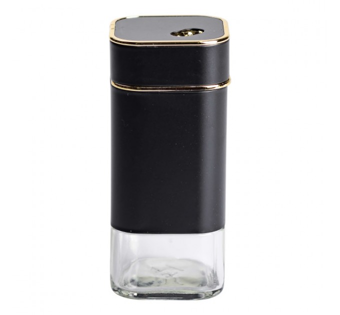 Баночка для специй стеклянная 120 мл с пластиковой крышкой, черный
