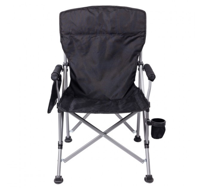 Крісло туристичне розкладне 60*57*92 см з підлокітниками, чорний