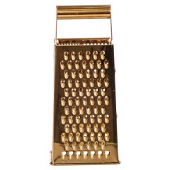 Терка четырехсторонняя из нержавеющей стали 11*8*24 см, золотистая