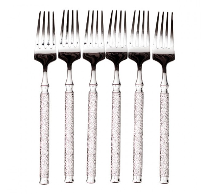 Набір столових виделок ELEGANCE 6 штук із нержавіючої сталі