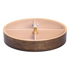 Менажниця бамбукова овальна з кришкою 29*20.5*5.5 см