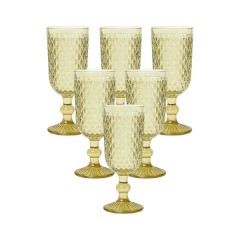 Набір келихів для шампанського 6 штук по 160 мл, зелений Набір келихів для шампанського 6 штук по 160 мл, зелений